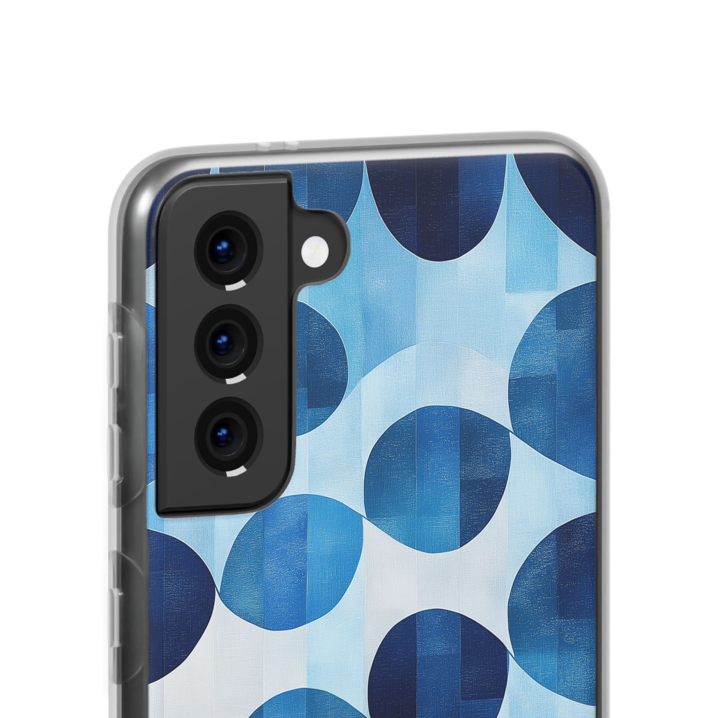 Blue Patterned Phone Case for iPhone and Samsung. Flexi Phone Case, Soft Case