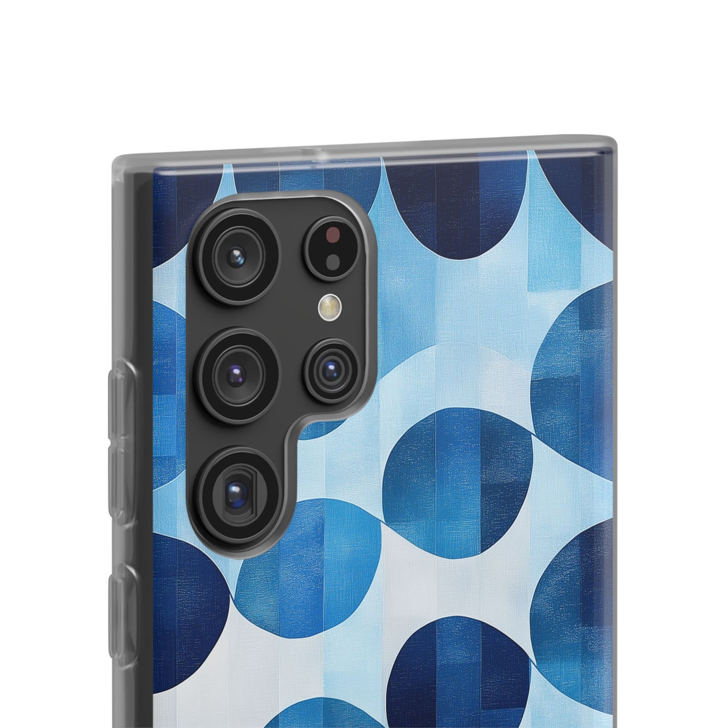 Blue Patterned Phone Case for iPhone and Samsung. Flexi Phone Case, Soft Case