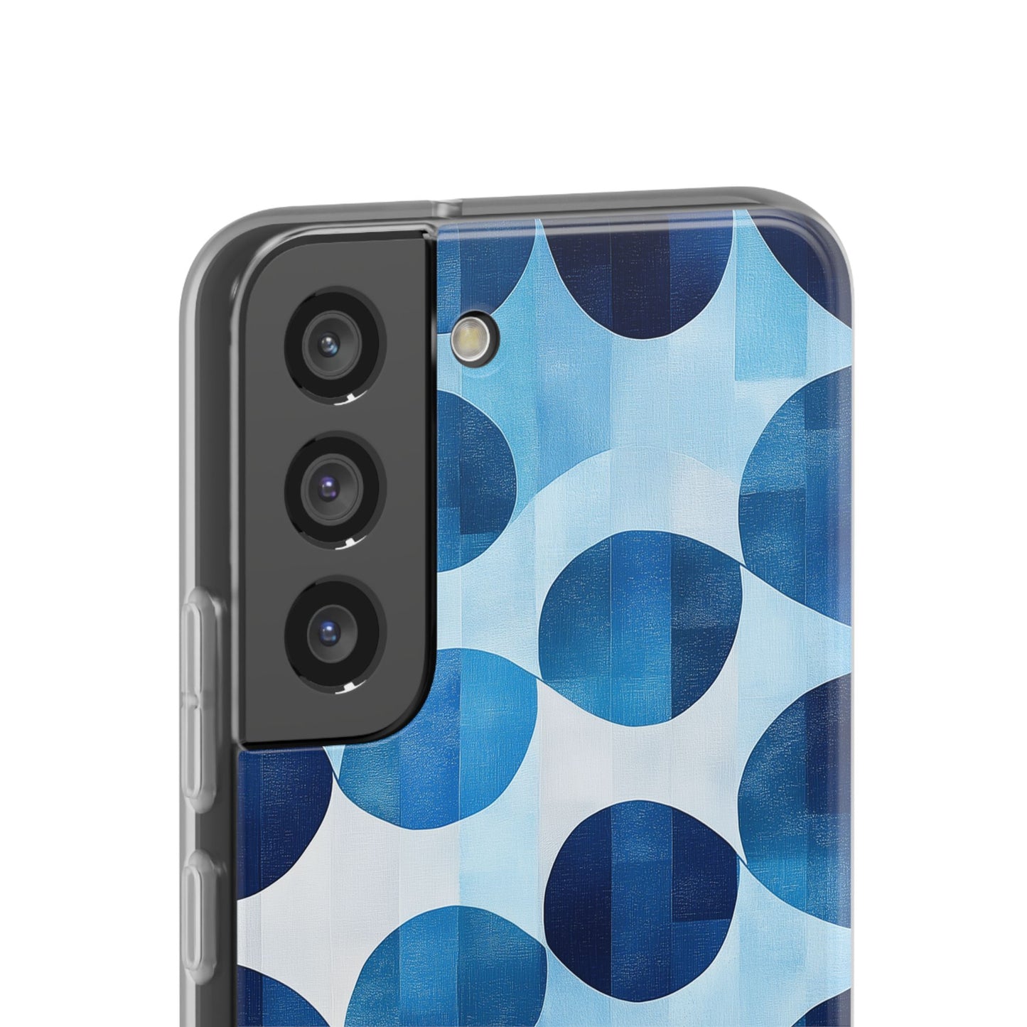 Blue Patterned Phone Case for iPhone and Samsung. Flexi Phone Case, Soft Case