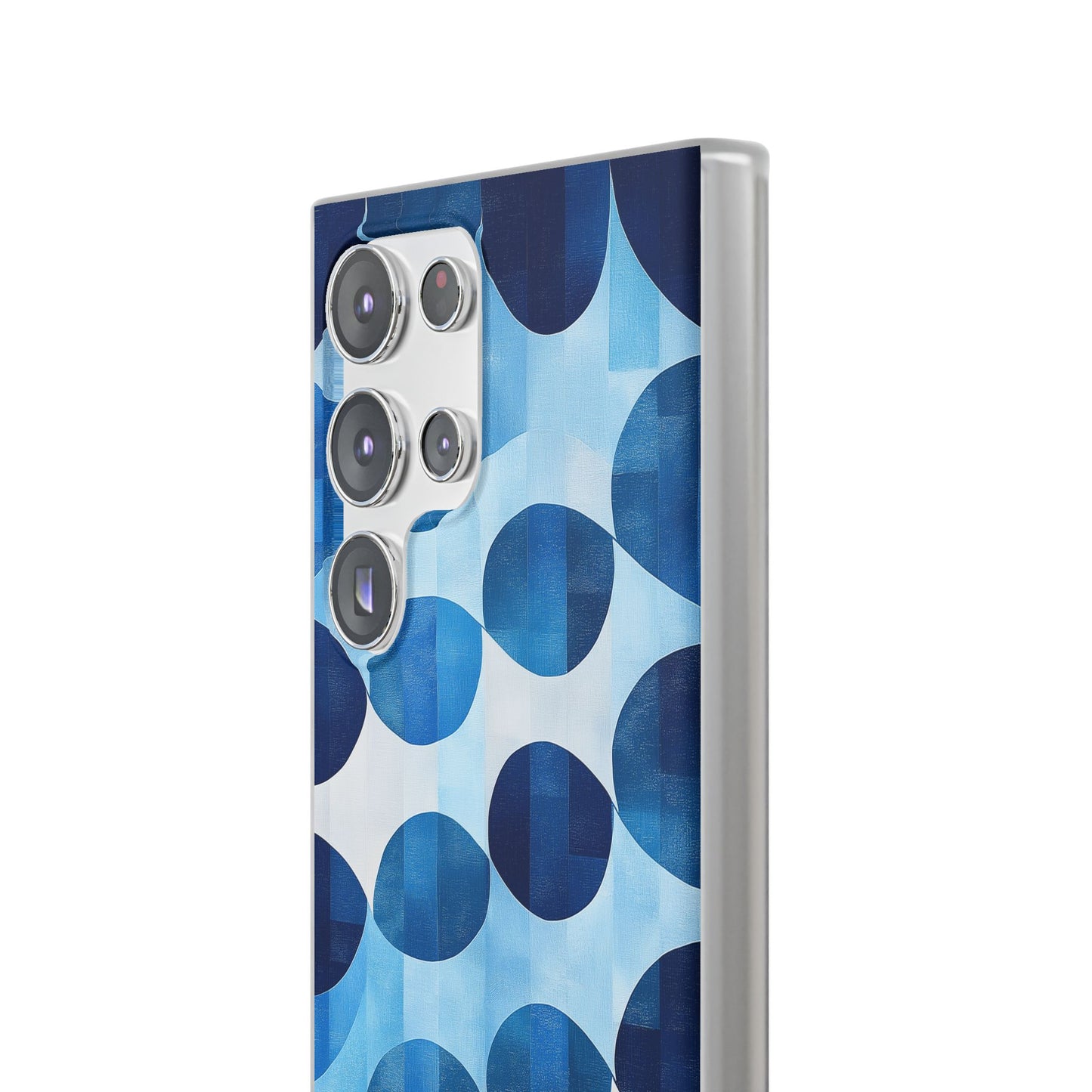 Blue Patterned Phone Case for iPhone and Samsung. Flexi Phone Case, Soft Case