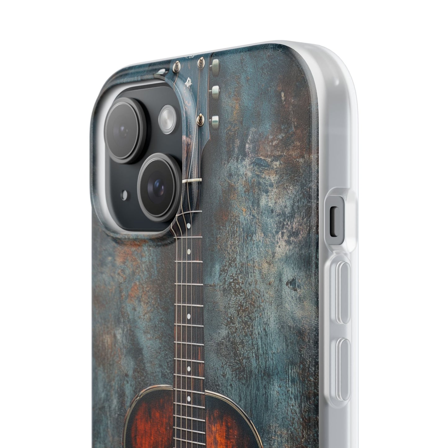 Acoustic Guitar phone case for iPhone and Samsung. Flexi Phone Case, Soft Case