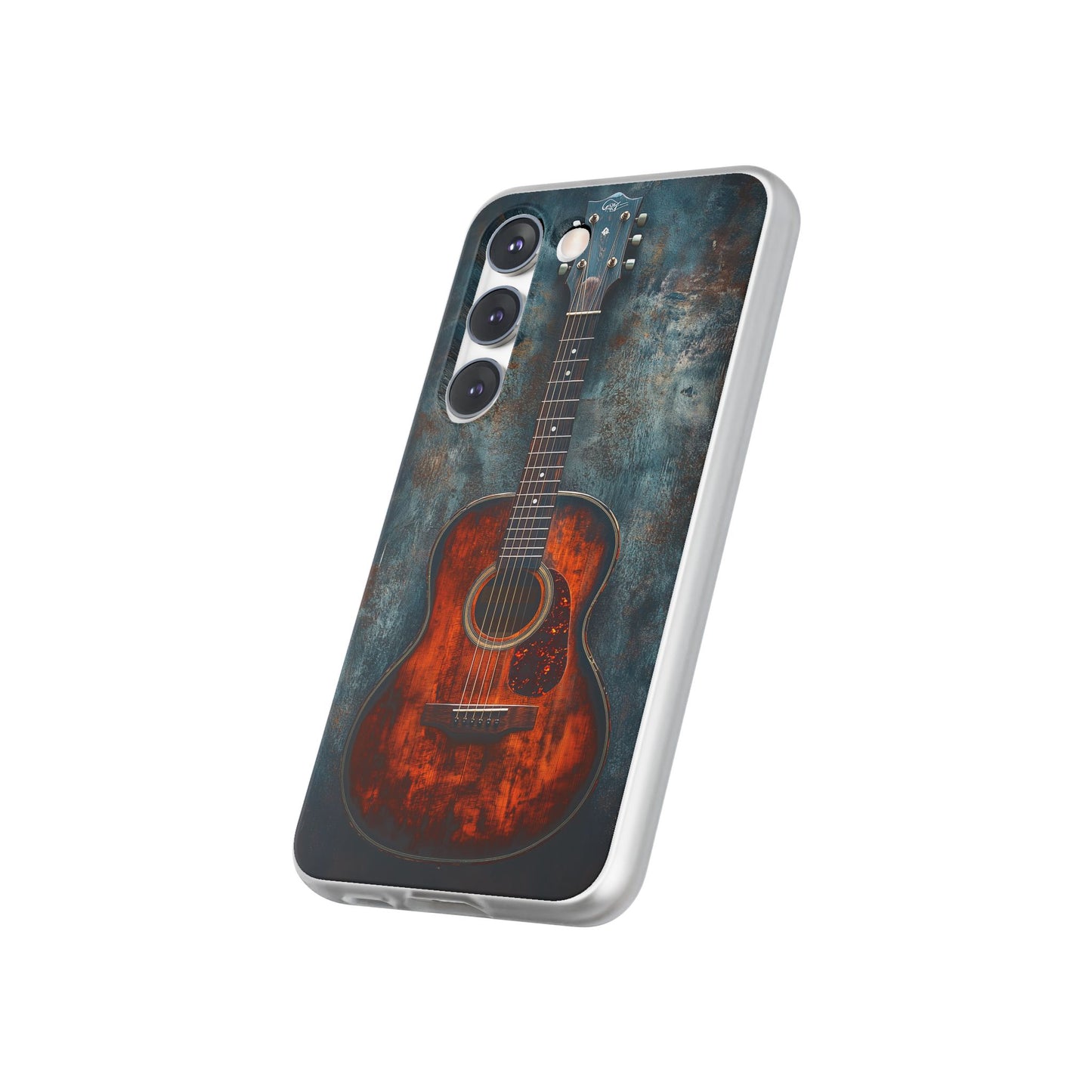 Acoustic Guitar phone case for iPhone and Samsung. Flexi Phone Case, Soft Case