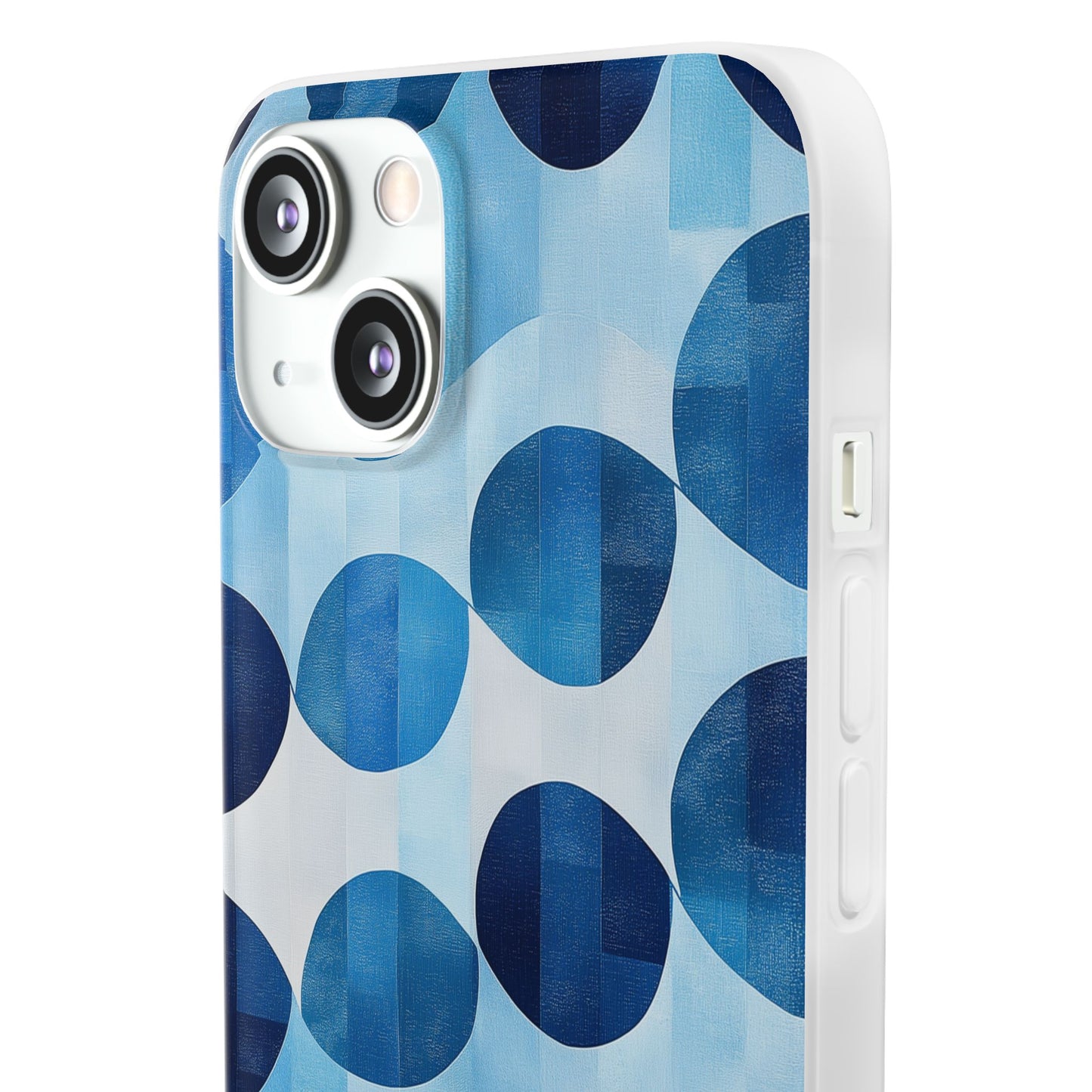 Blue Patterned Phone Case for iPhone and Samsung. Flexi Phone Case, Soft Case