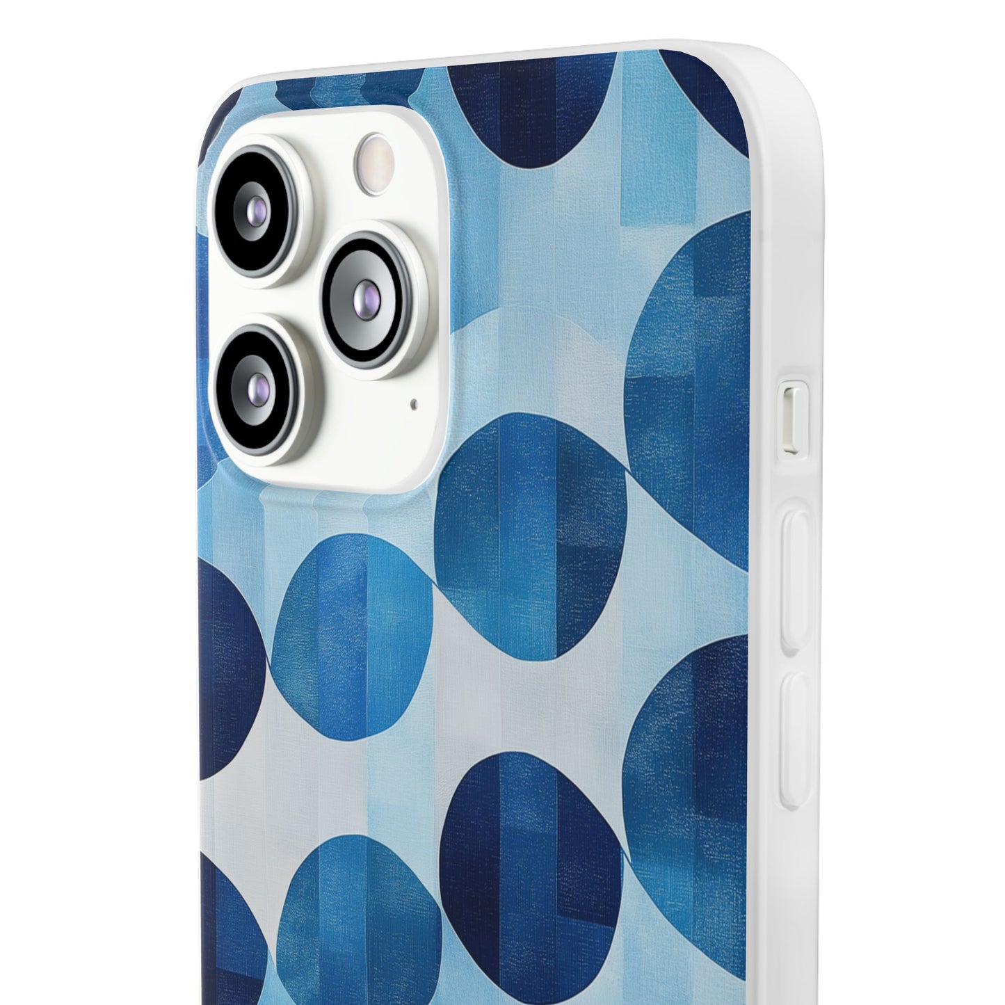 Blue Patterned Phone Case for iPhone and Samsung. Flexi Phone Case, Soft Case