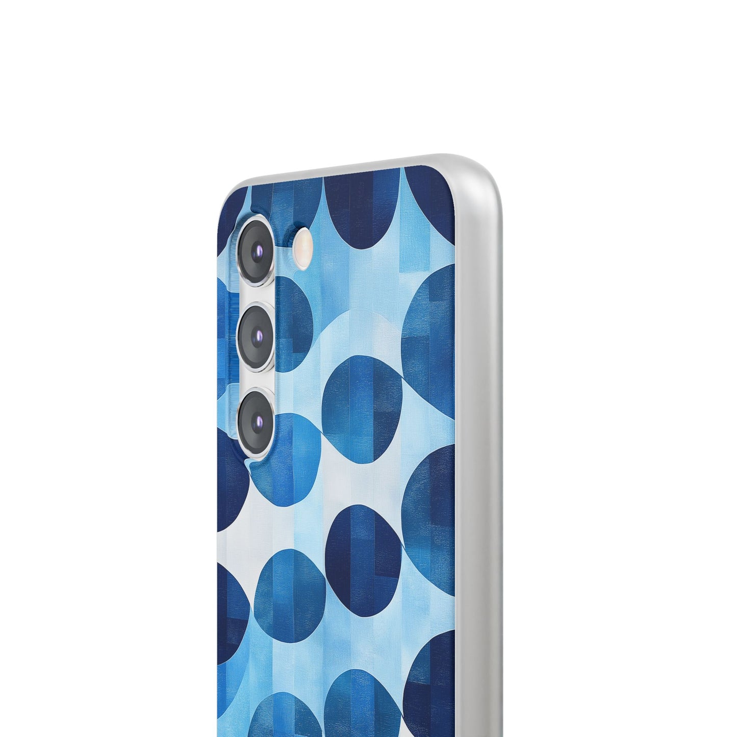 Blue Patterned Phone Case for iPhone and Samsung. Flexi Phone Case, Soft Case