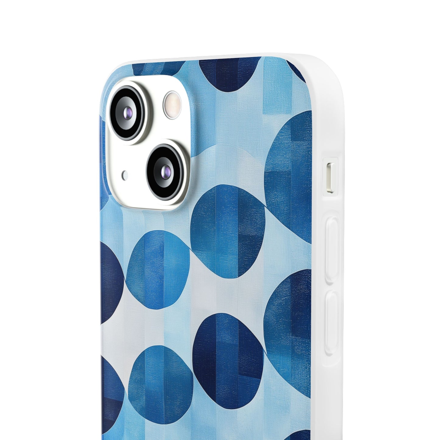 Blue Patterned Phone Case for iPhone and Samsung. Flexi Phone Case, Soft Case