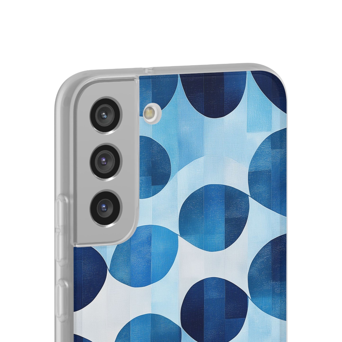 Blue Patterned Phone Case for iPhone and Samsung. Flexi Phone Case, Soft Case