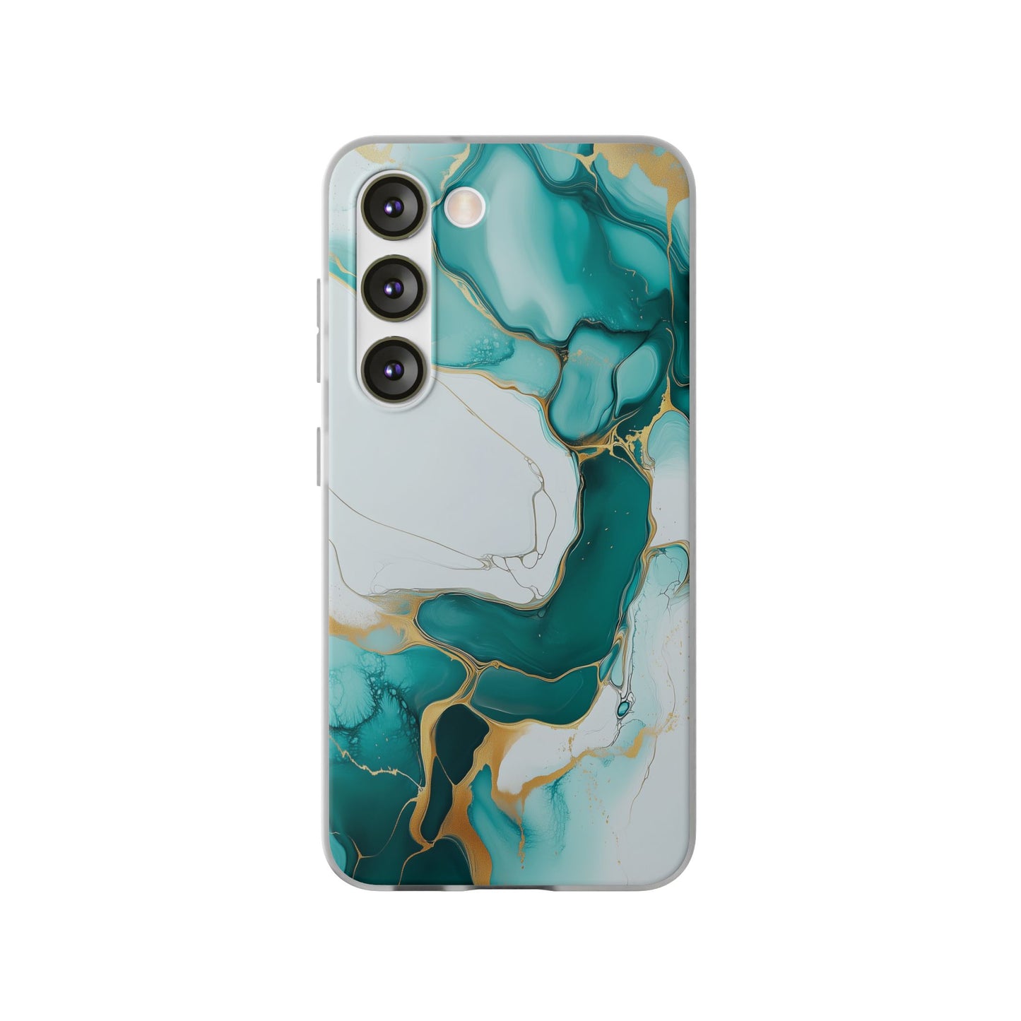 Abstract Teal Gold Marble iphone Case, Samsung Case, Flexi Phone Case, Soft Case