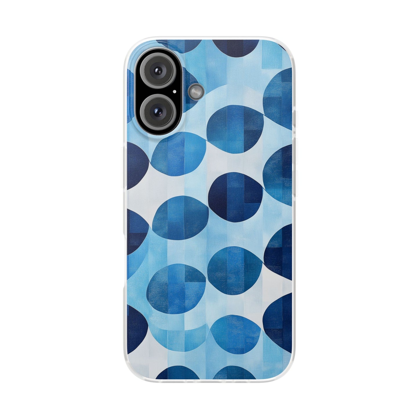 Blue Patterned Phone Case for iPhone and Samsung. Flexi Phone Case, Soft Case