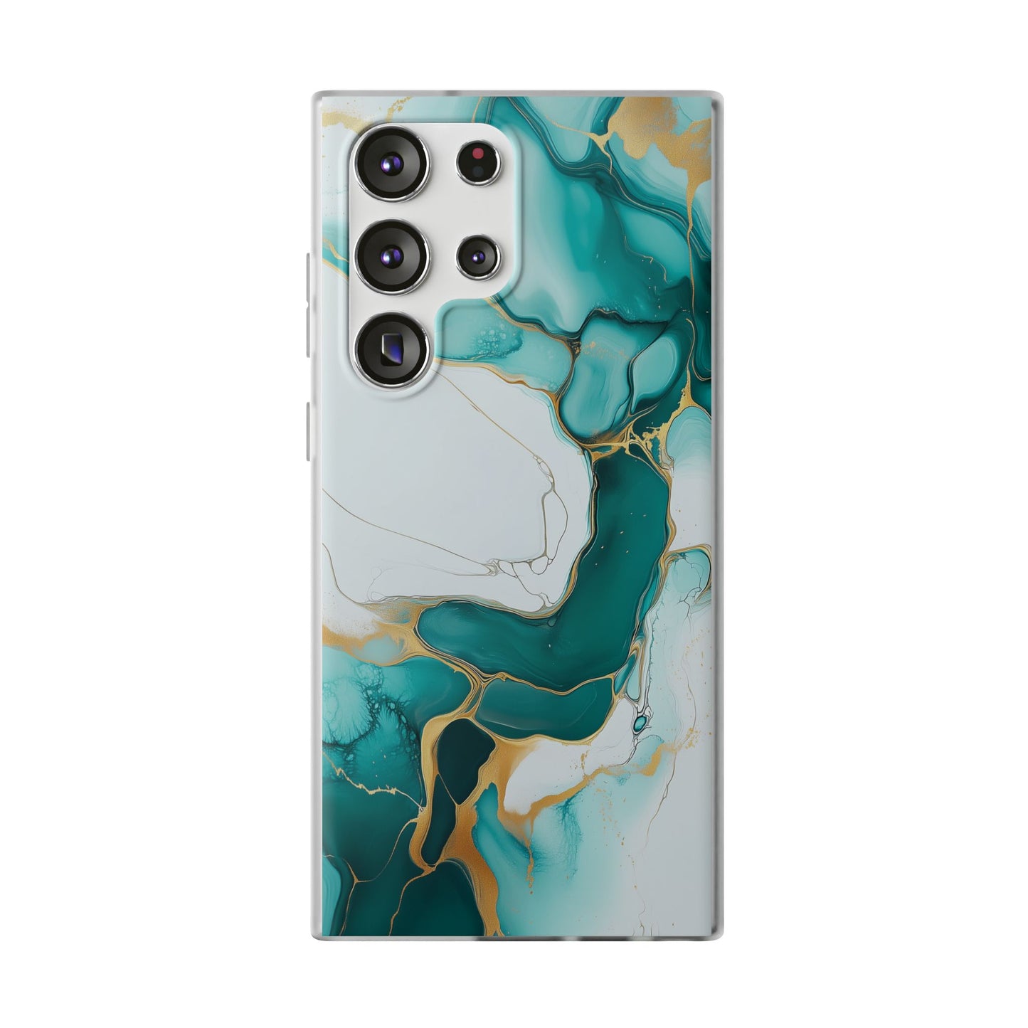 Abstract Teal Gold Marble iphone Case, Samsung Case, Flexi Phone Case, Soft Case