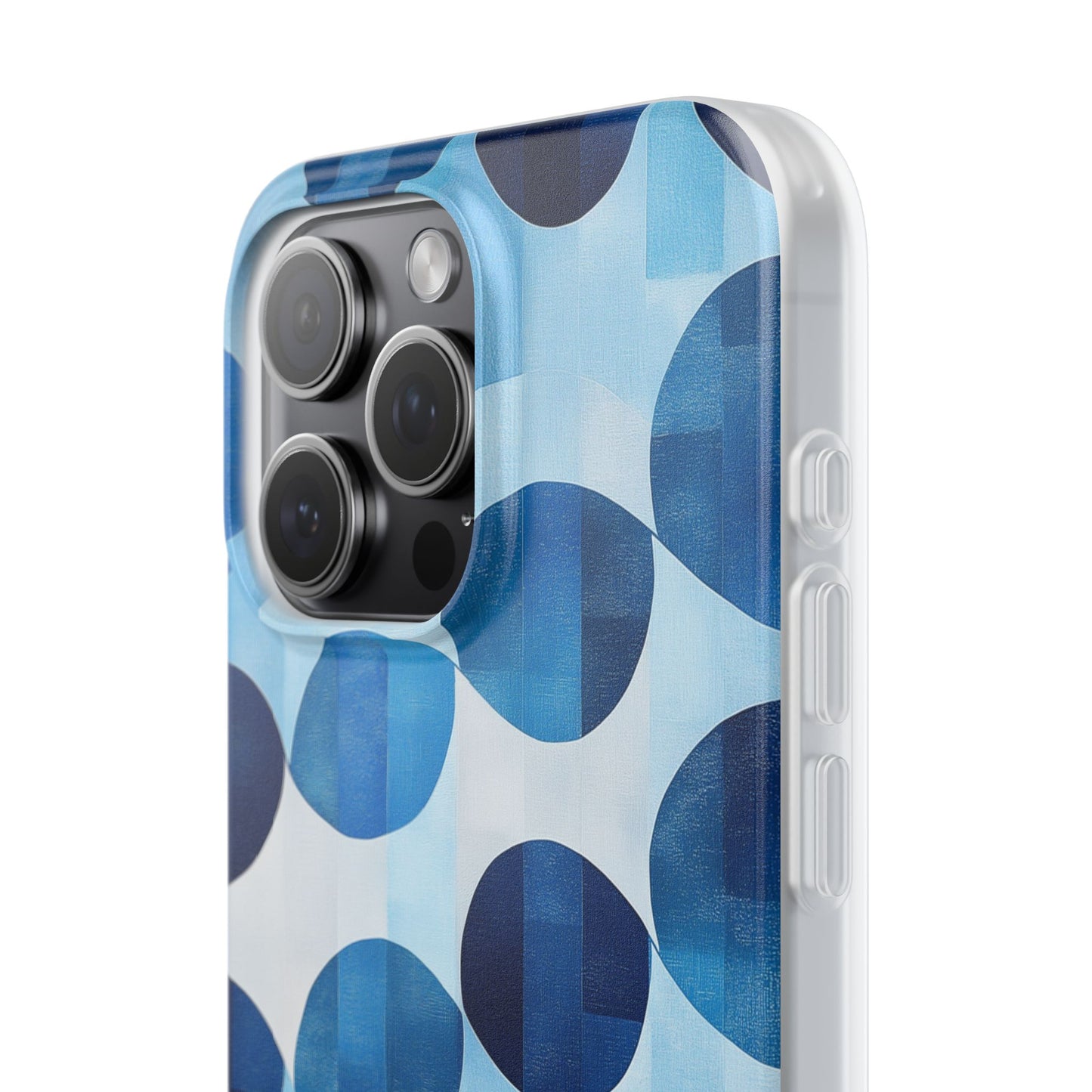 Blue Patterned Phone Case for iPhone and Samsung. Flexi Phone Case, Soft Case